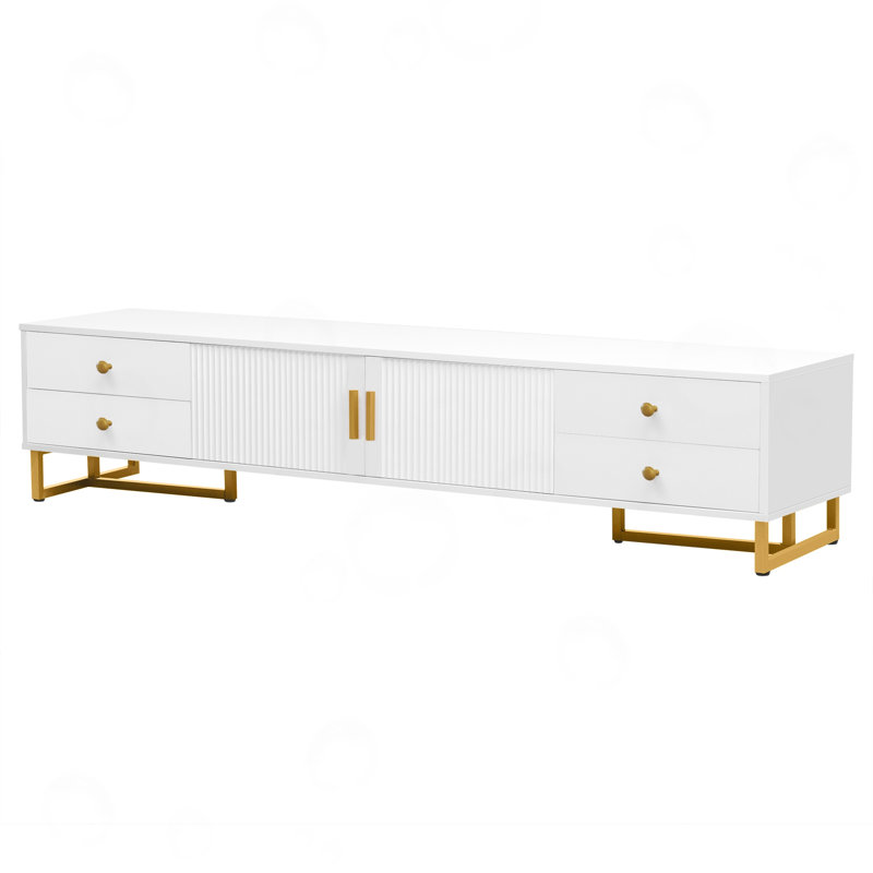 Meuble télé avec 4 tiroirs, White