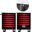7 Drawers Workshop Tool Cart With -Bearing And Key Lock - Safe Black&Red Multifunctional 7 Trolley 4 Stable Movable