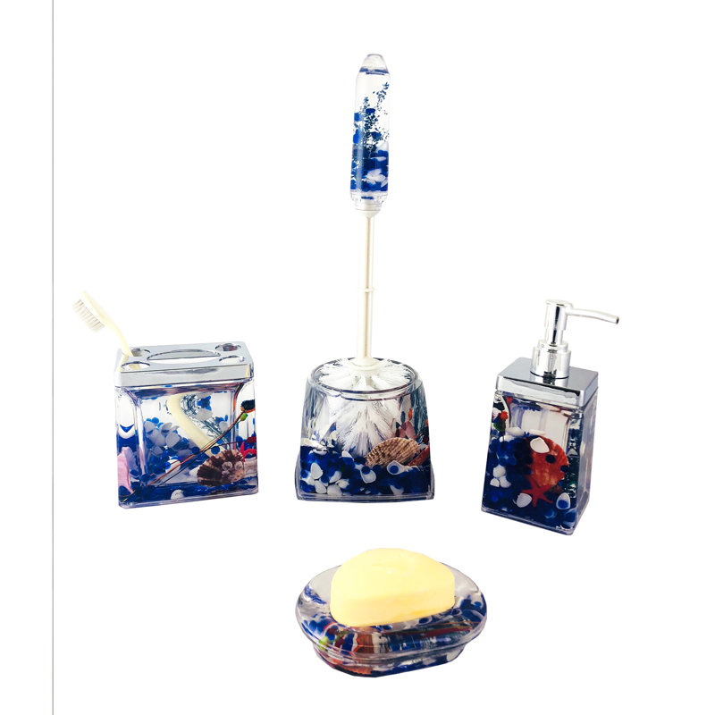 Ensemble d’accessoires de salle de bain 5 pièces Schmitz, Bleu