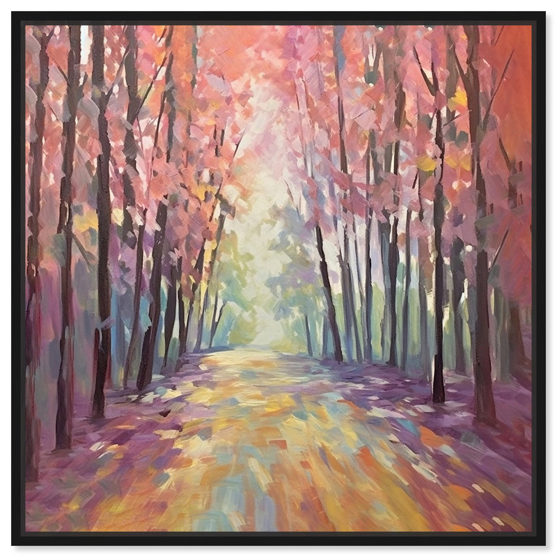 «Road In Autumn» par Art Remedy, Cadre noir, H 13 po x l 13 po
