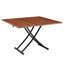 Table élévatrice multifonctionnelle moderne avec pieds en bois aggloméré de 0,8 pouce d'épaisseur et pieds en métal, peut être utilisée comme coiffeuse, table basse, table de salle à manger et table de bureau