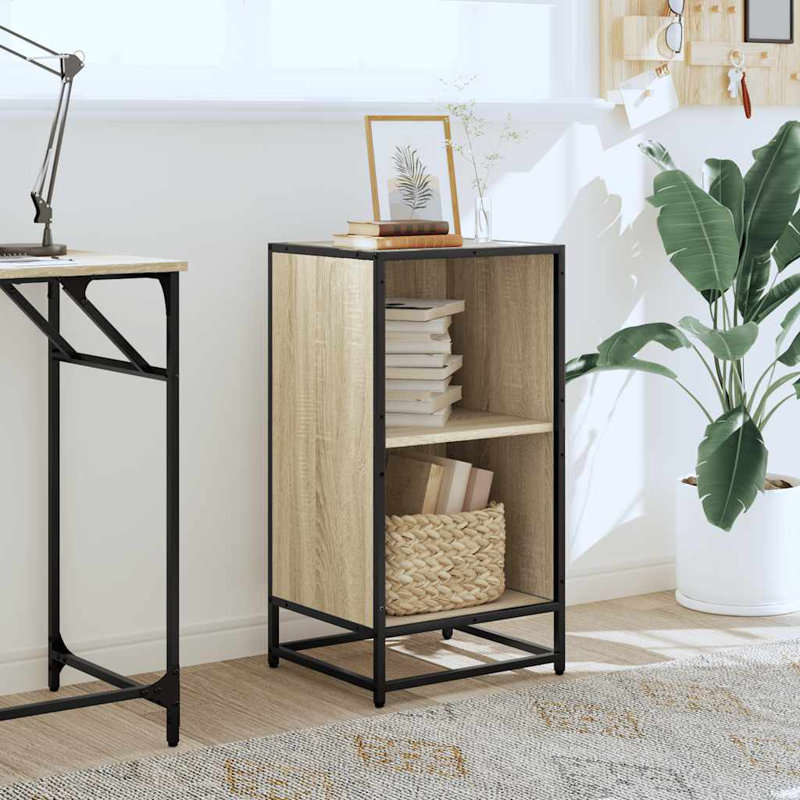 Borough Wharf Bookcase Engineered Wood, Sonoma Oak, 76cm H x 40cm W x 35cm D