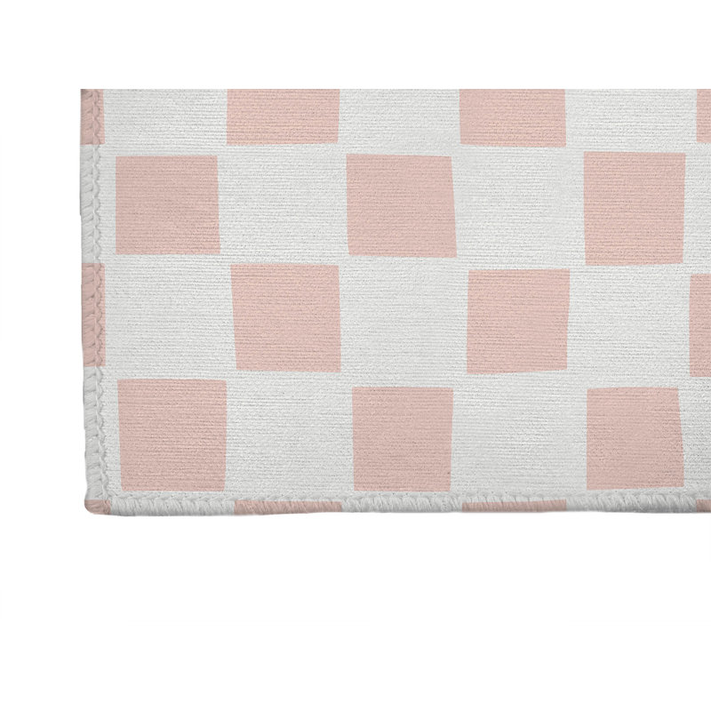 Checkered Non-Slip Outdoor Rug, Runner 2'6" x 8'