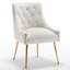 Chaise d'appoint en velours beige Baudel-1563904538