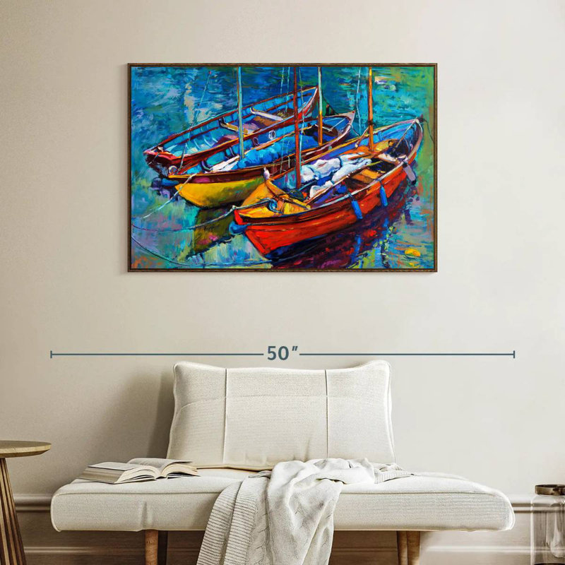 Bateaux vifs, Cadre flottant noyer, 40 po x 27 po