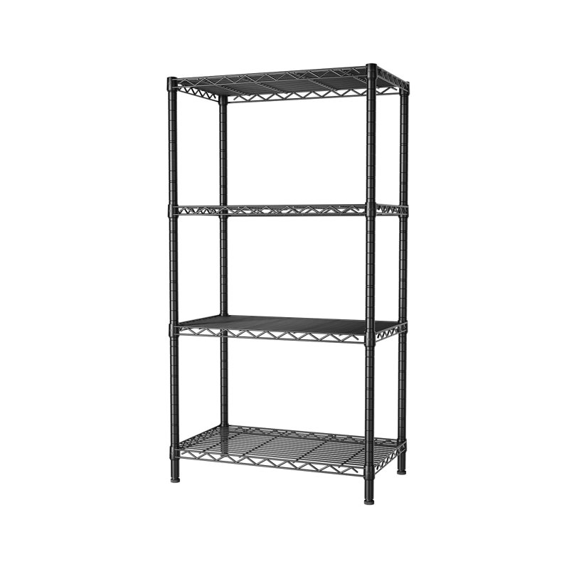 Tablettes de rangement réglables, H 47,2 po x l 23,2 po x P 13,4 po, Noir mat