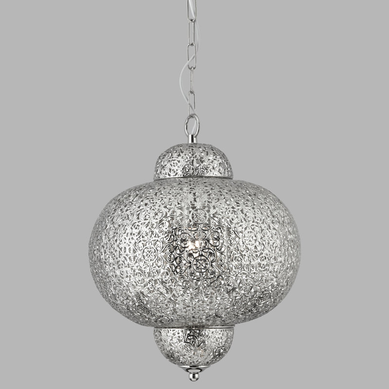 Wilburton 1 - Light Nickel Unique/Statement Pendant