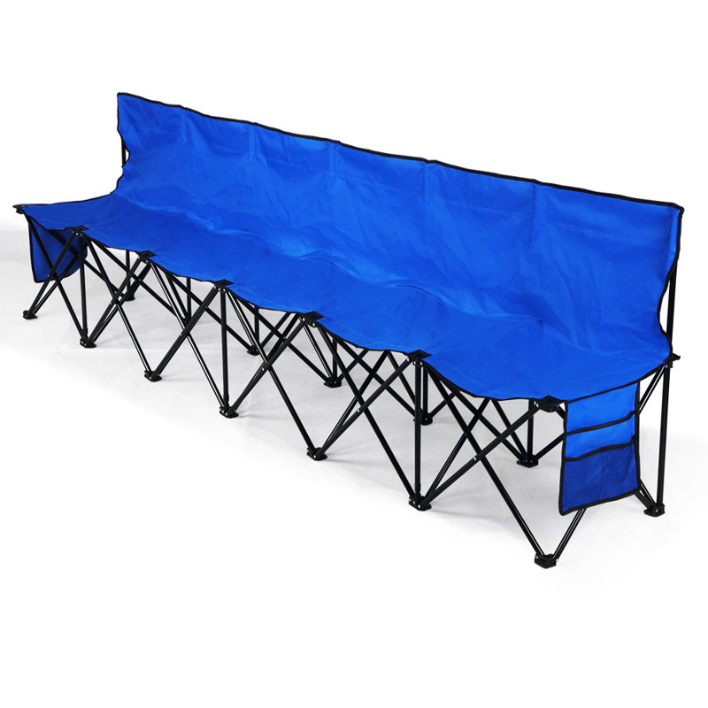 Kalel Folding Camping Bench, Blue
