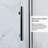 60.in W X 72.in H Single Sliding Shower Door, 1/5 Inch Thick Clear Tempered Glass Shower Door With Stainless Steel Handle, Black-119604455
