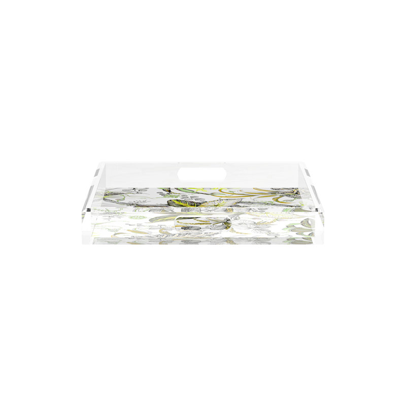 Plateau décoratif Amazonia, L 12 po x P 12 po x H 2 po, Moutarde
