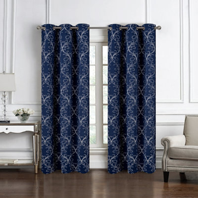 Kinnear Embroidered Room Darkening Window Curtain