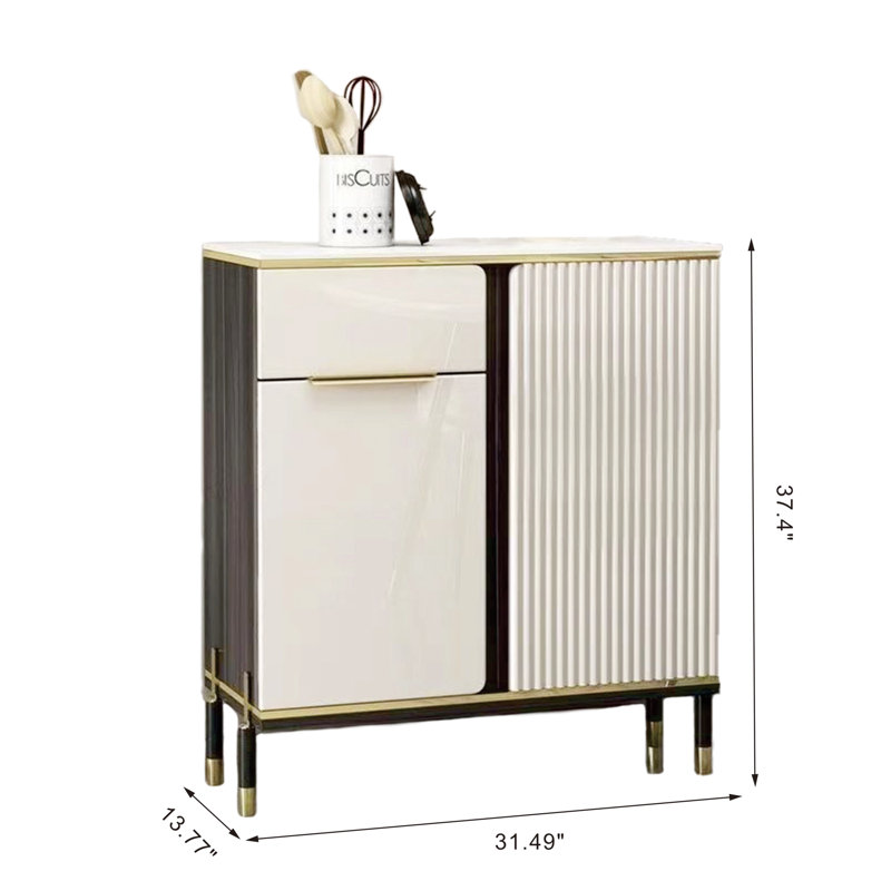 Ziyad Sideboard, 37.4" H x 31.49" W x 13.77" D