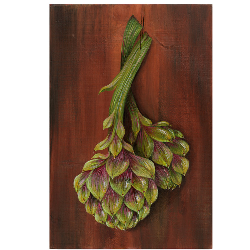 Art mural sur toile tendue «Artichoke» gigi pour décor de salon, de chambre à coucher ou de bureau - 22 x 32