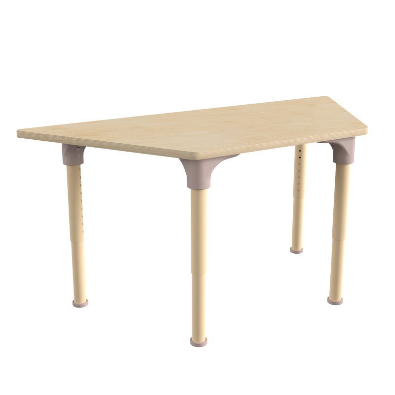 Table d'activité trapézoïdale à hauteur ajustable Bright Beginnings, Brun