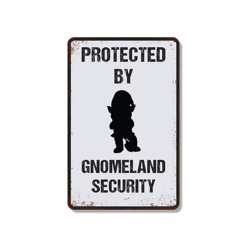 Drôle de sécurité Gnomeland (paquet de 2) 7 po x 10 po