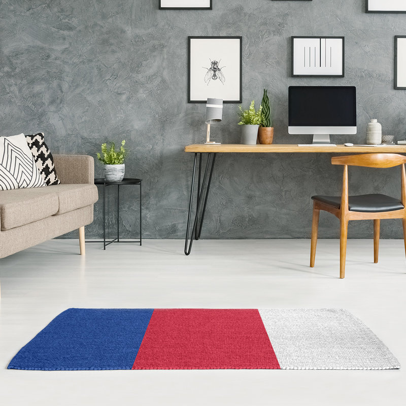 Tapis en poly à rayures de football new england retour, Rectangle 5 pi x 7 pi