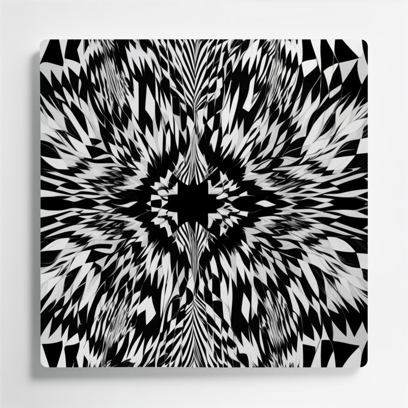 Art mural noir Op Art 1