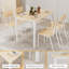 Ensemble de table de salle à manger 5 pièces avec 4 chaises, ensemble de table de cuisine et chaises de 43 po pour 4 personnes, table de salle à manger avec structure en métal et panneau de fibres à densité moyenne, parfait pour les petits espaces, -2028059045