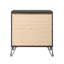 Table de chevet foncée 2 pour chambre à coucher - Solution de rangement polyvalente avec 2 tiroirs et pieds en «V» en métal, pièce contemporaine