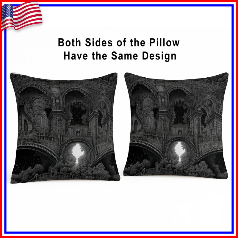 Coussin Architecture, 14 X 14 pouces
