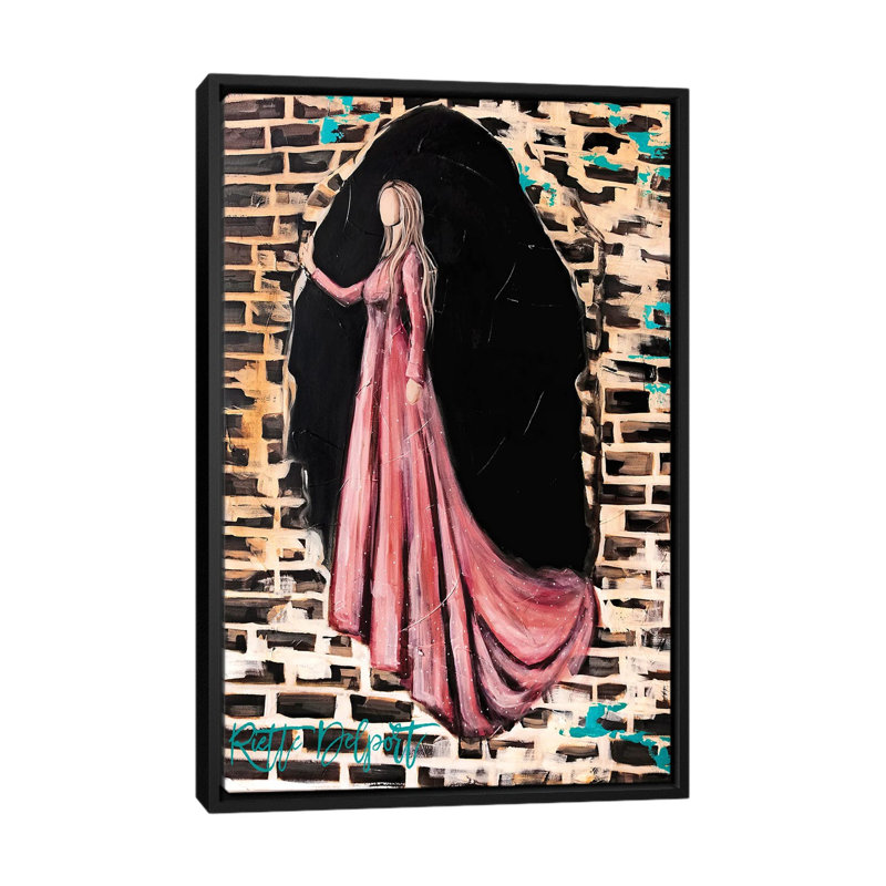 Une reine sera toujours, H 60 po x l 40 po, Floater Framed Print Canvas without Mat, Noir
