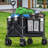 Collapsible Foldable Beach Wagon Cart Utility Cart with All Terrain Wheels-99326983
