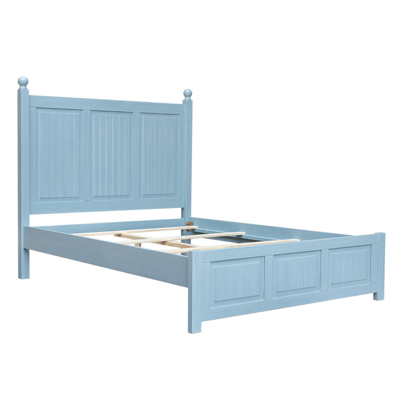 Friedrich Panel Bed in Ocean Blue, Queen