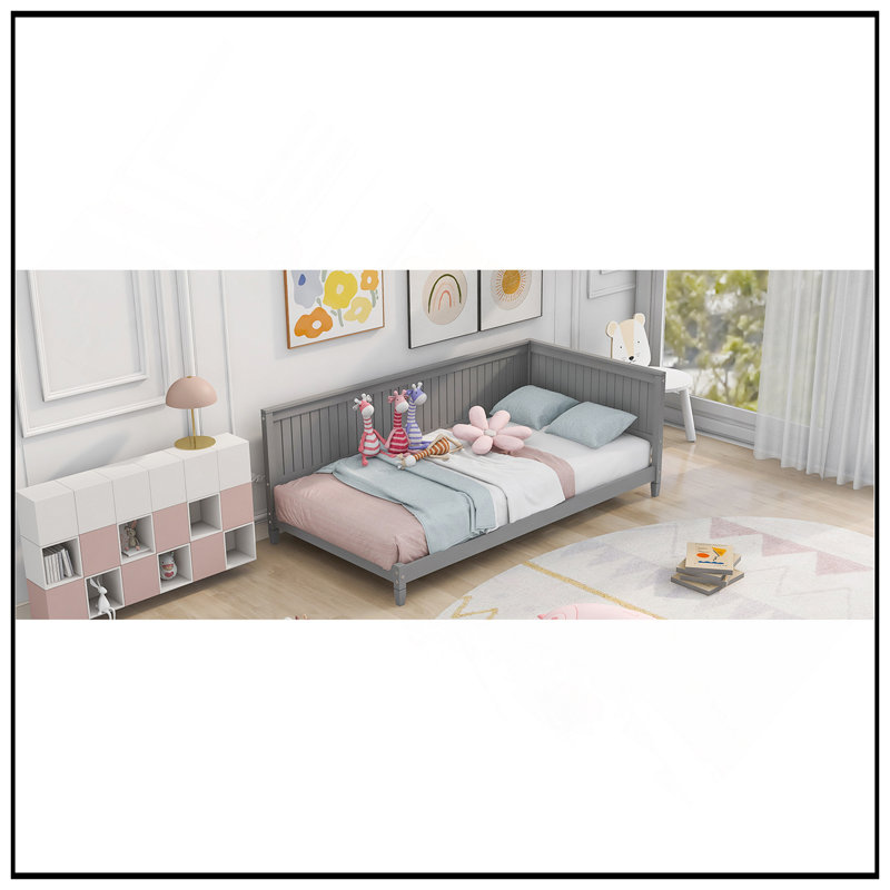Twin Size Wood Daybed/Sofa Bed, With Mid-Century Modern Design And Versatile Use For Any Home Decor, Gray