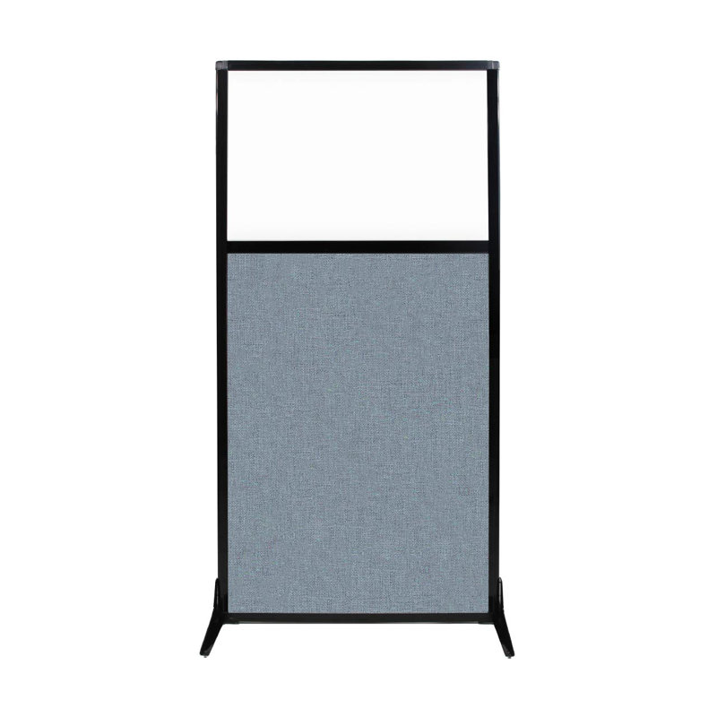 Paravent autoportant, Bleu poudre, H 70 po x l 33 po