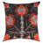 Motif floral noir / rouge