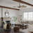 Springer 60" Windmill Antique Nickel Ceiling Fan with White Barnwood Blades-1443199068