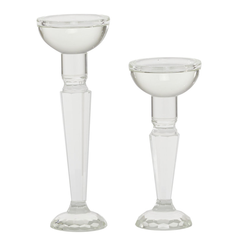 11.15'' H Glass Tabletop Candlestick