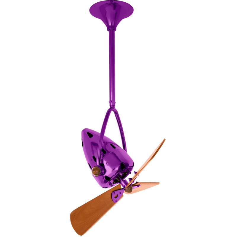 16" Jarold Directional 3 Blade Ceiling Fan, Ametista