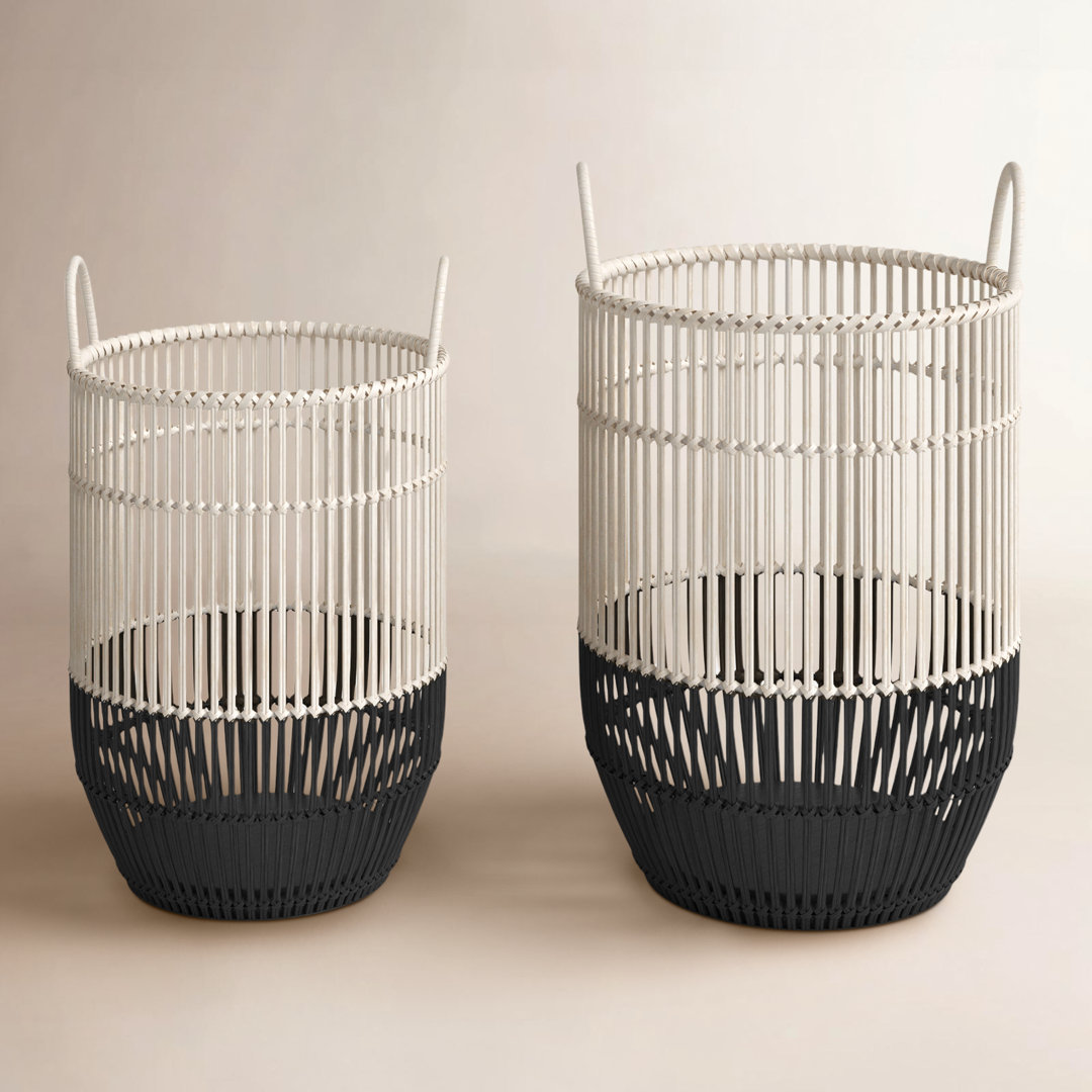 Joss & Main Bamboo Decorative Basket (Set of 2) Joss & Main