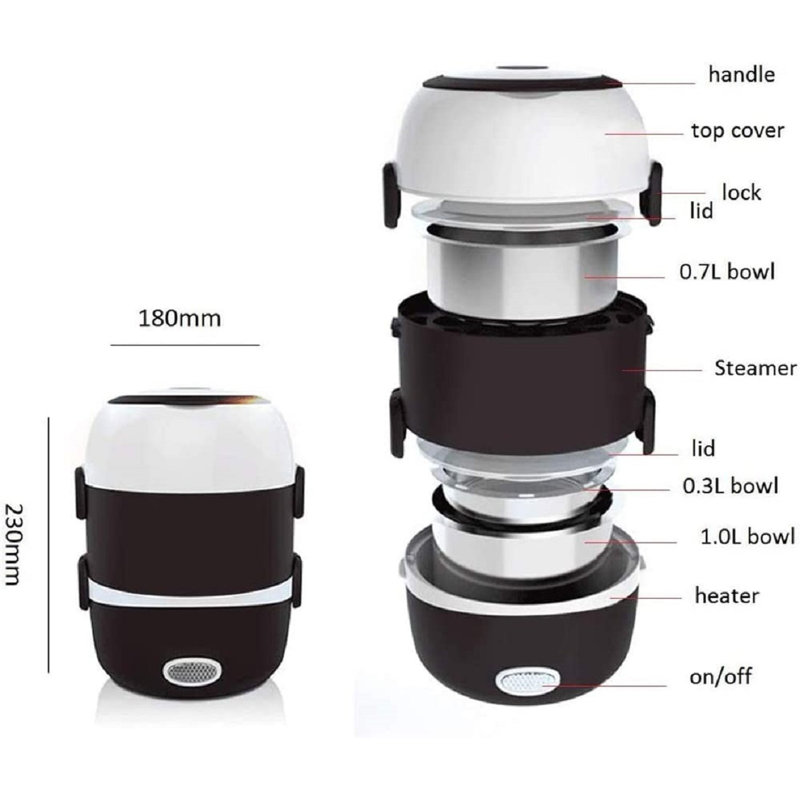 2 Qt. Portable Electric Heating Lunch Box