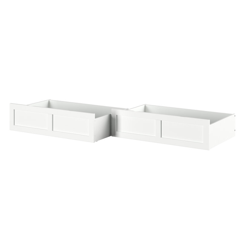 Underbed Storage Drawers, White, Twin/Full