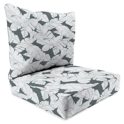 24" x 46.5" Bryann Outdoor Deep Seat Chair Cushion Set with Welt
