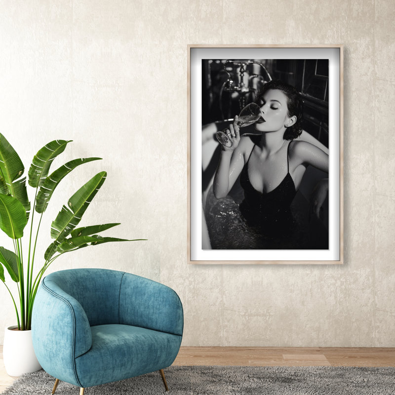 Darkened Glow Print by Oliver Gal, 55.5"H x 37.5"W, Natural Oak Shadowbox