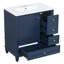 Meuble-lavabo 30 po avec lavabo, une porte avec tablette et trois tiroirs, porte à fermeture douce, bleu-759280281