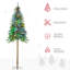 Arbre de Noël artificiel de 6 pi avec 6 lumières, blanc chaud ou lumières DEL colorées, base en acier
