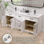 Ensemble de meuble-lavabo autoportant classique en bois massif avec lavabo double 72 po-99820172