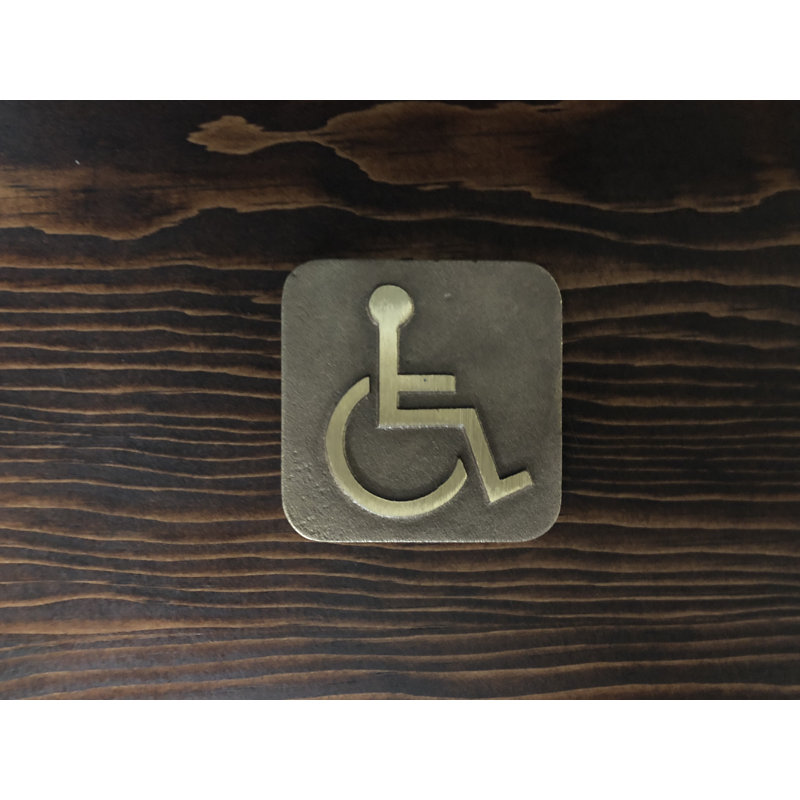 Enseigne à handicap Contemporary, Laiton / doré