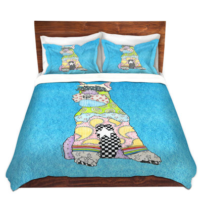 Ensemble de housse de couette schnauzer dog