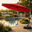  Parasol de patio en porte-à-faux 11 pi avec base incluse-802814170