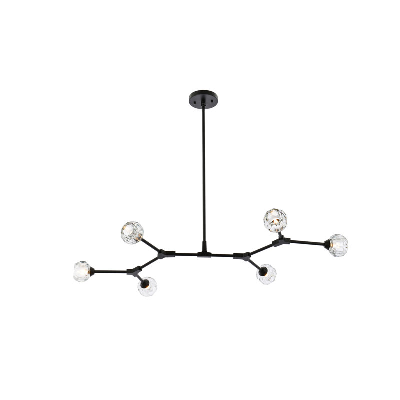 Zayne Jadaiah, Six lumières, Noir, H 52,5 po x l 28 po x P 4 po