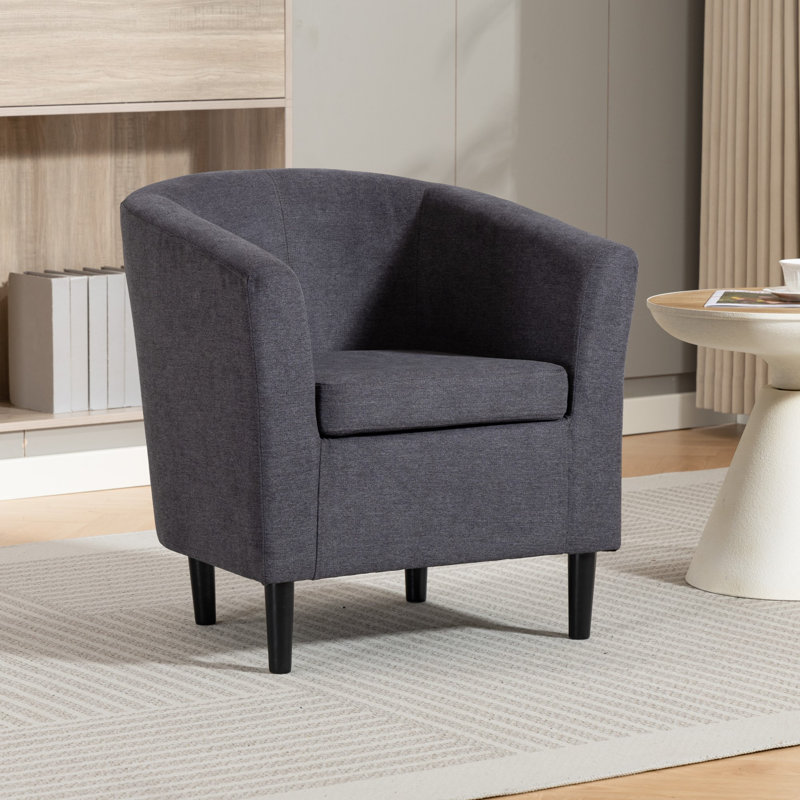 Upholstered Armchair, Charcoal Grey