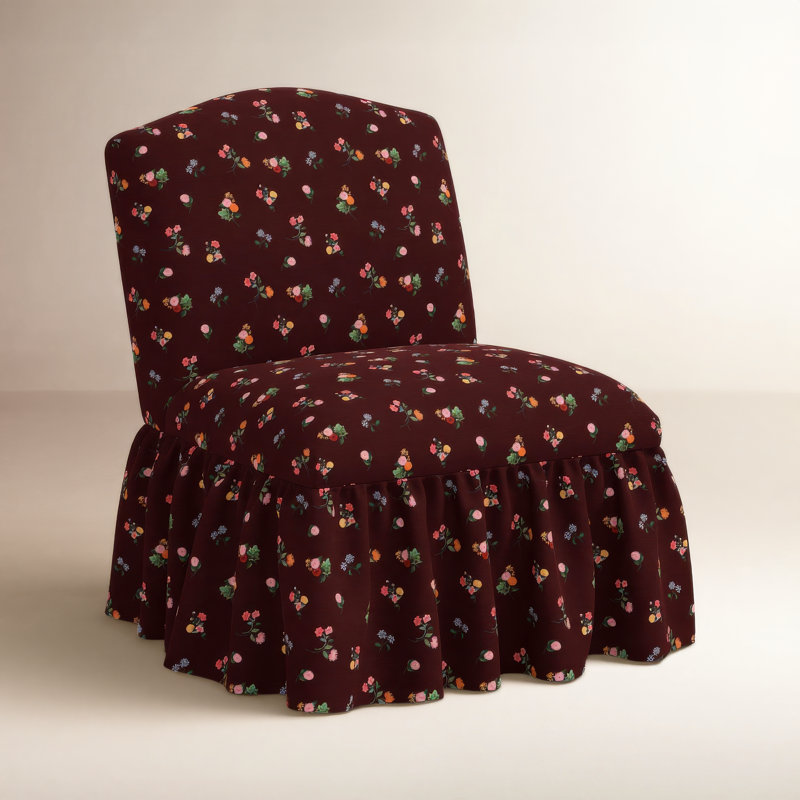 Fauteuil de chambre Edie Ditsia Dahlia bourgogne, Ditsia rouge Ditsy