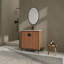 Meuble-lavabo moderne avec lavabo supérieur simple et 2 portes à fermeture douce