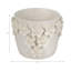 Sagebrook Home 7" Floral Applique Planter, White-358384830-358384828