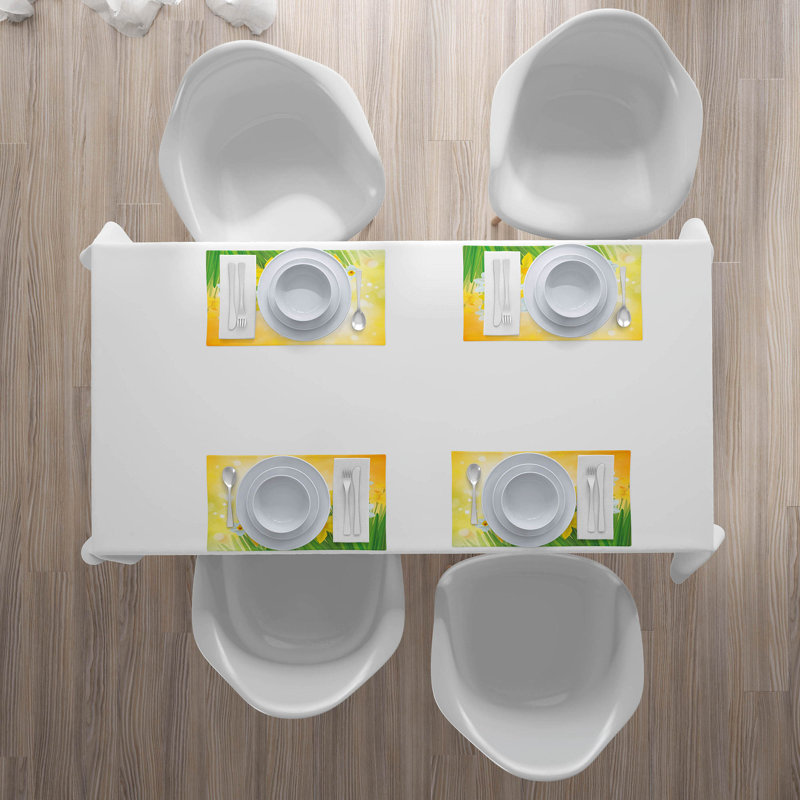 Polyester Floral Rectangle Placemat